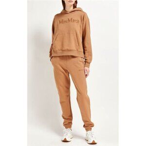 'S Max Mara Dandy Filante Embroidered Logo Hoodie Sweatpants Set Brown Size M NW